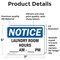 Signmission Laundry Room Hours _ Am - _ Pm, 7 in W x Rectangle, Vinyl Decal OS-2PACK-NS-D-57-L-13977 - alternate 5
